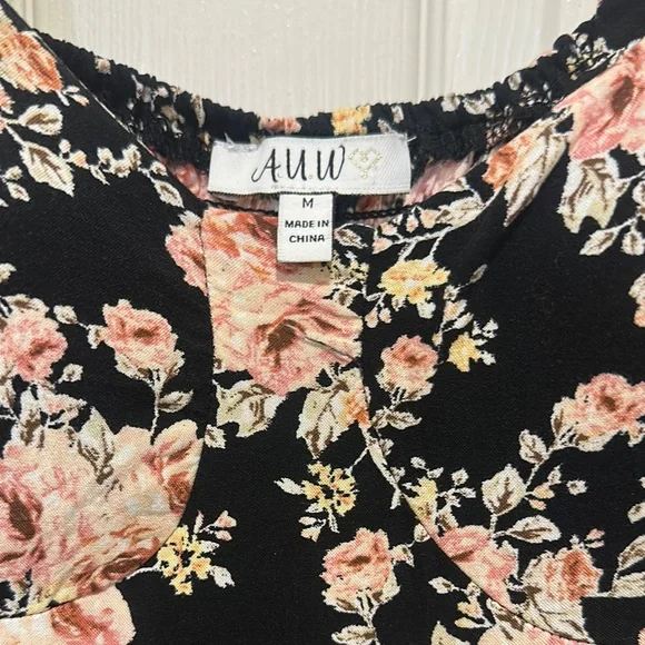 Black and Pink Sleeveless Spaghetti Strap Midi Sundress - Picture 3 of 10